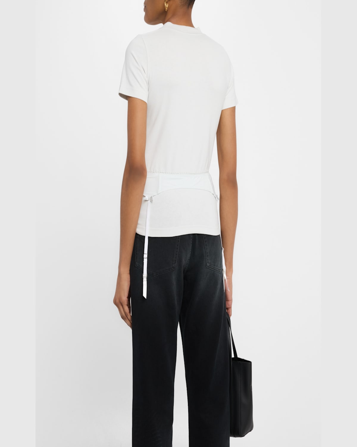 Balenciaga White Lingerie T-shirt In Dirty White