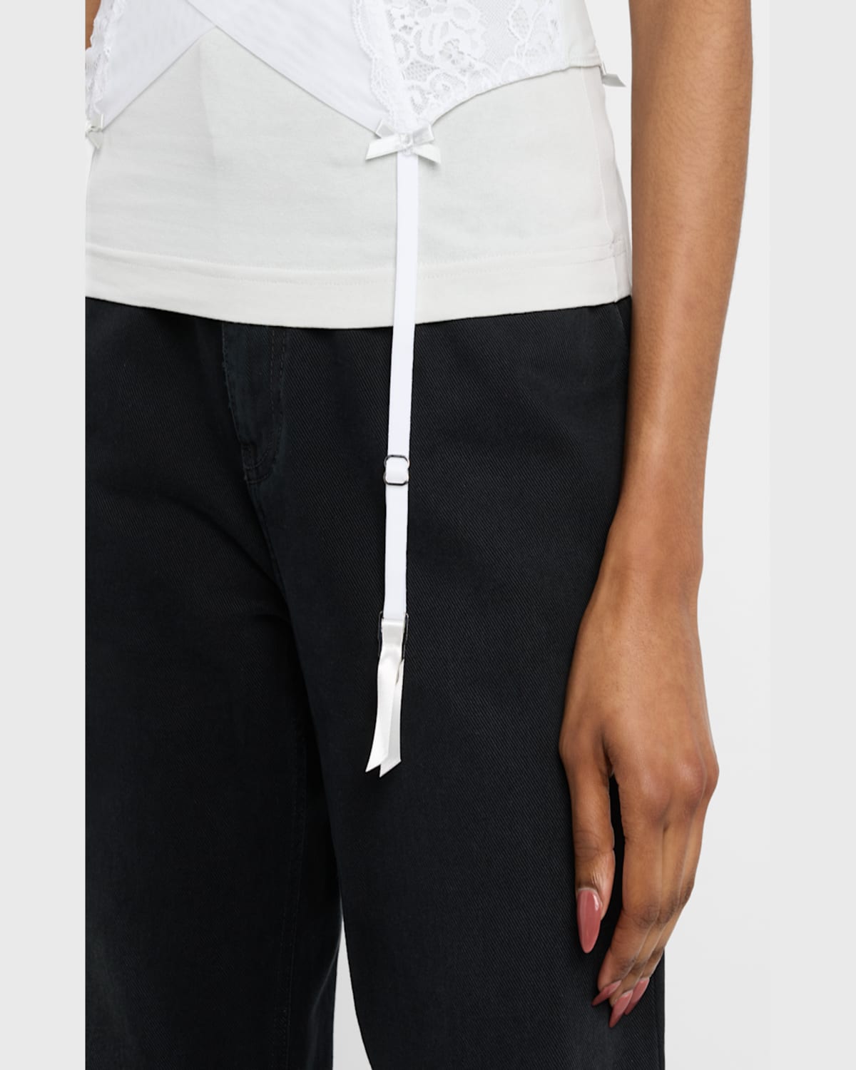 Balenciaga White Lingerie T-shirt In Dirty White