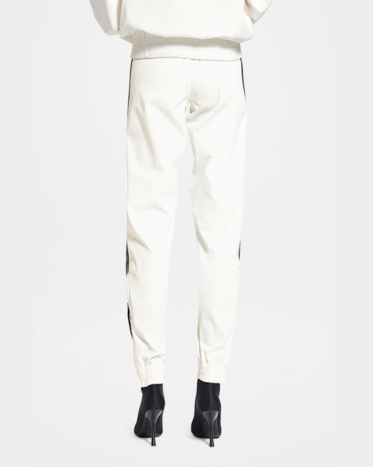 Balenciaga White Pants With Sewn-in Zippers In The Legs In Dirty White