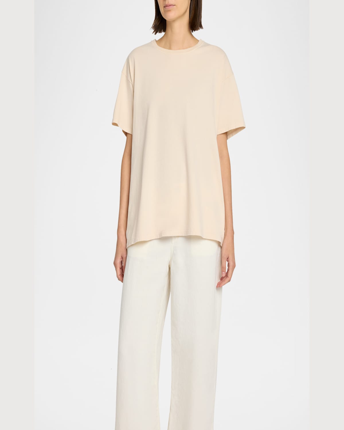The Row Nadina Oversized Short-sleeve Top In Light Sage