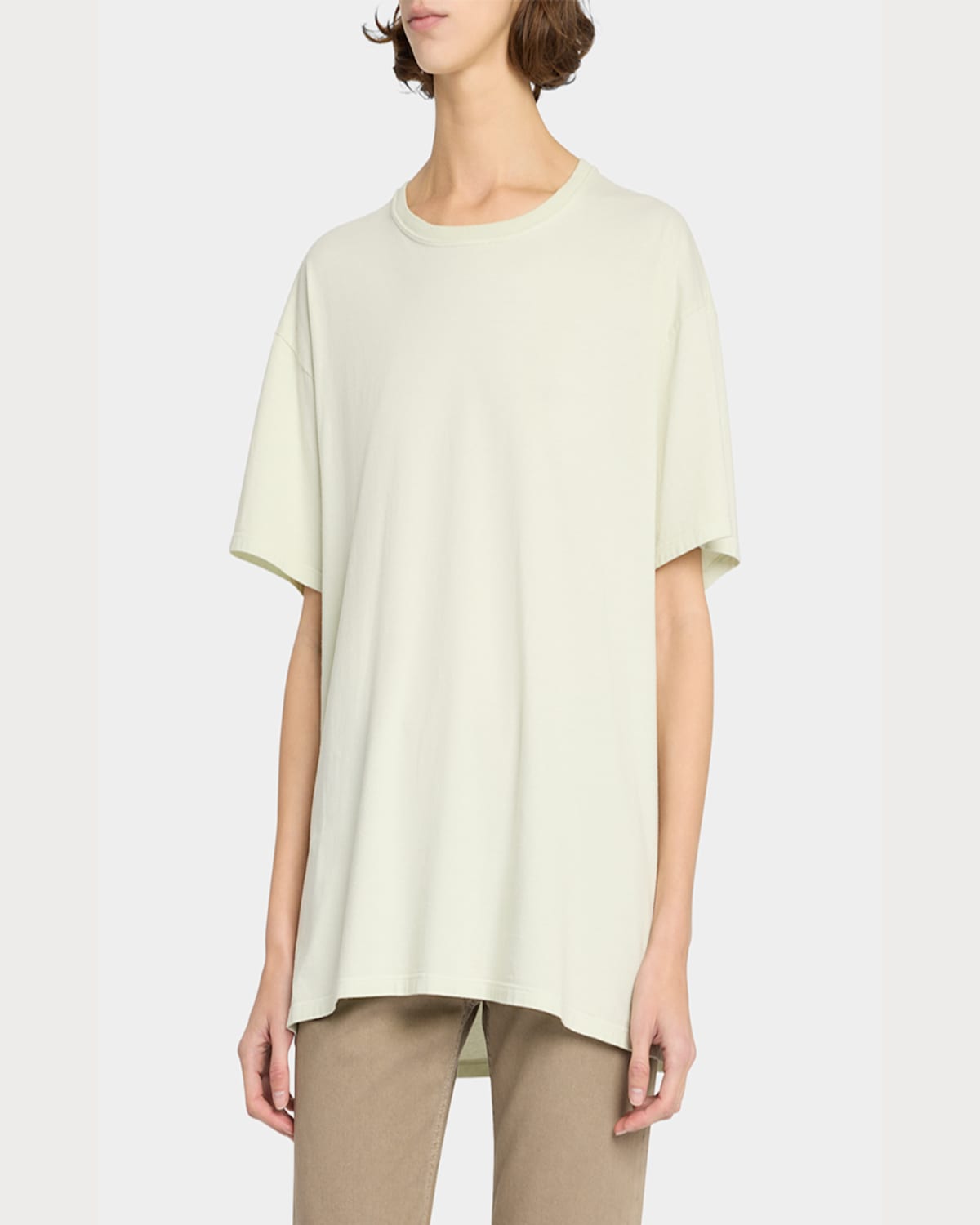 The Row Nadina Oversized Short-sleeve Top In Light Sage