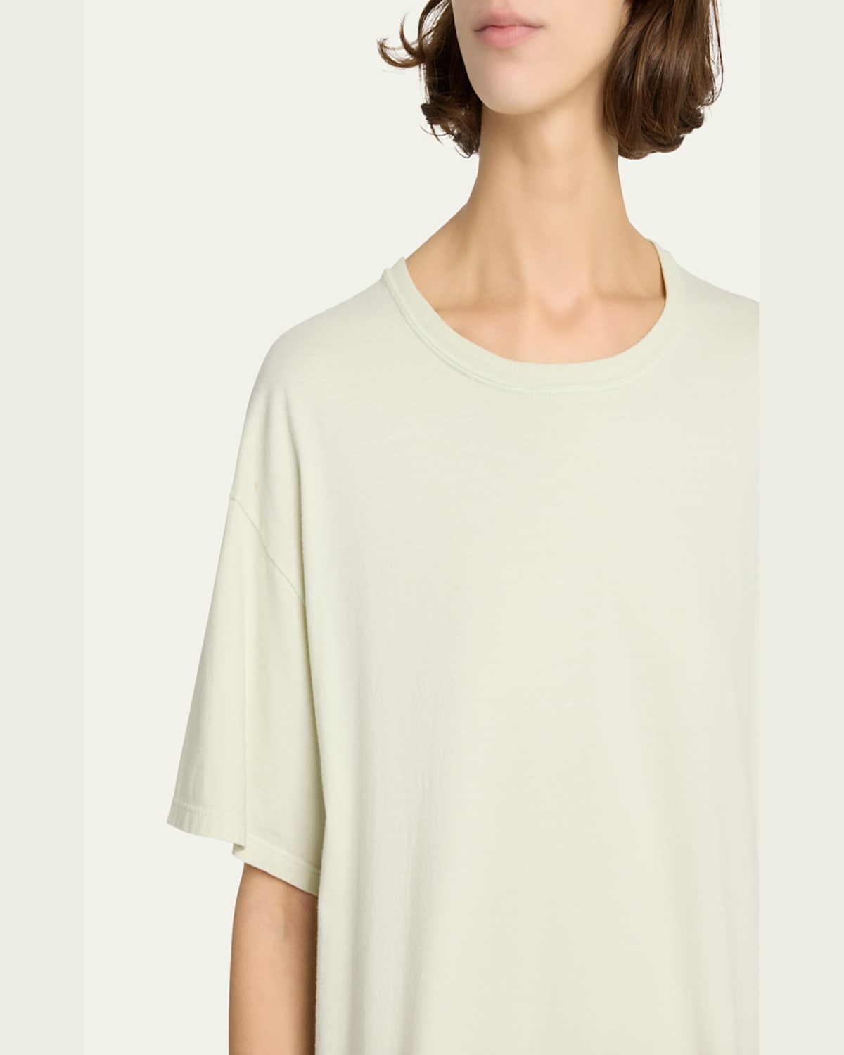 The Row Nadina Oversized Short-sleeve Top In Light Sage