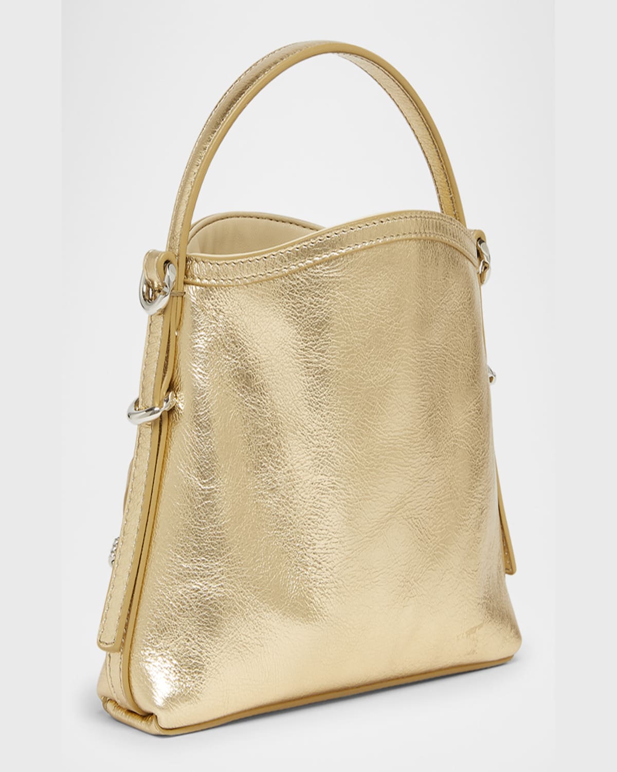 Givenchy Voyou Nano Shoulder Bag In Metallic Leather In Voyou Nano Bag