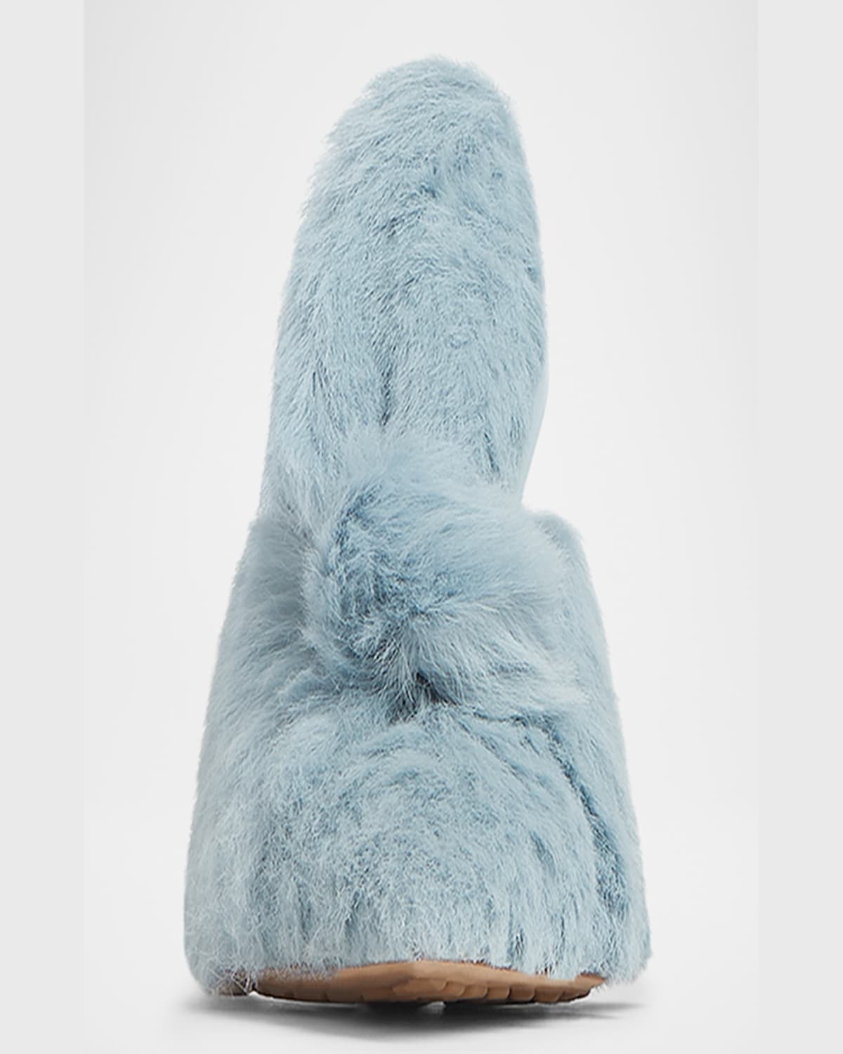 Bottega Veneta Knotted Calf Hair Mule Pumps In Hail