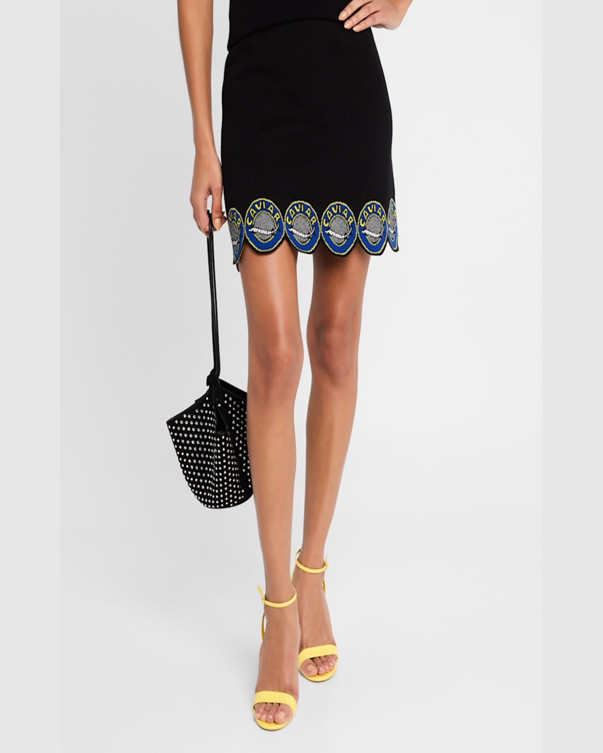 Rachel Antonoff Caviar Mini Skirt In Black