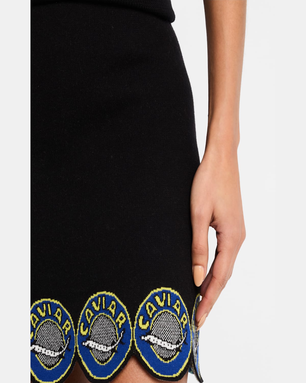 Rachel Antonoff Caviar Mini Skirt In Black