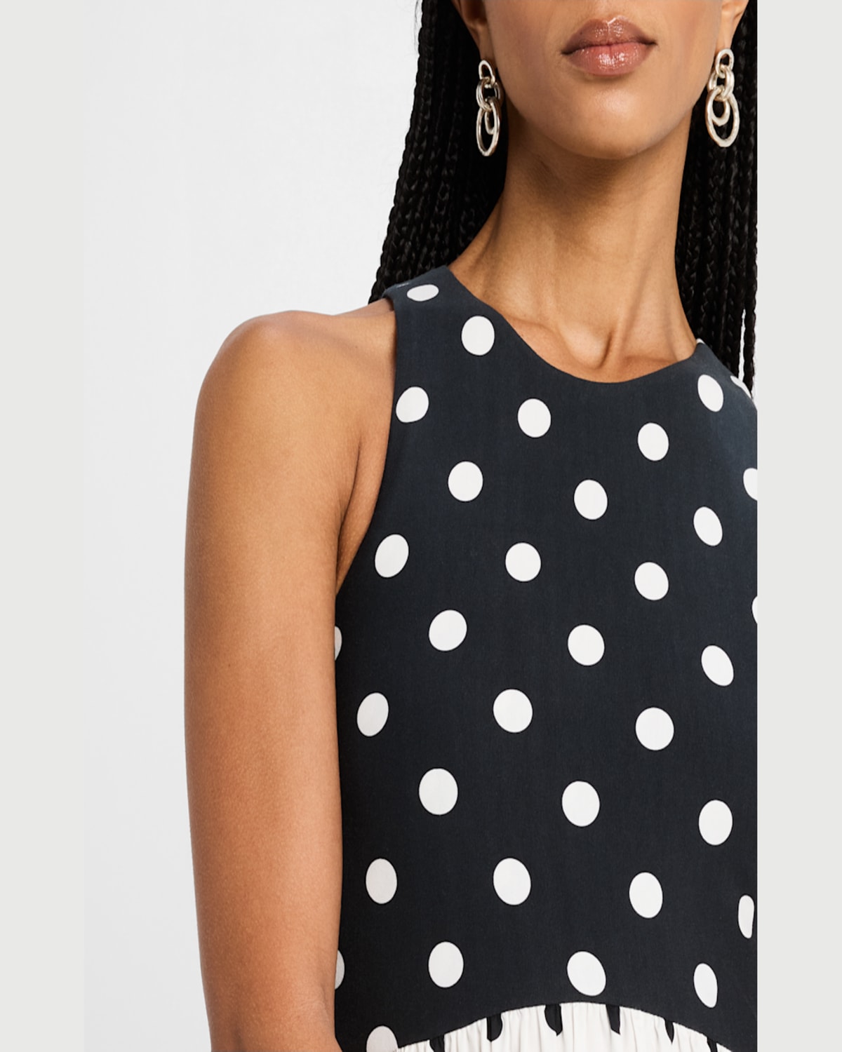 RACHEL ANTONOFF REESE SLEEVELESS POLKA DOT MAXI DRESS