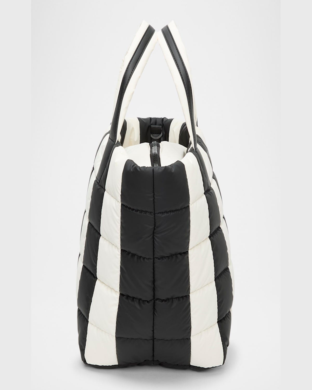 Veecollective Porter Medium Padded Marshmallow Stripe Tote Bag In Print