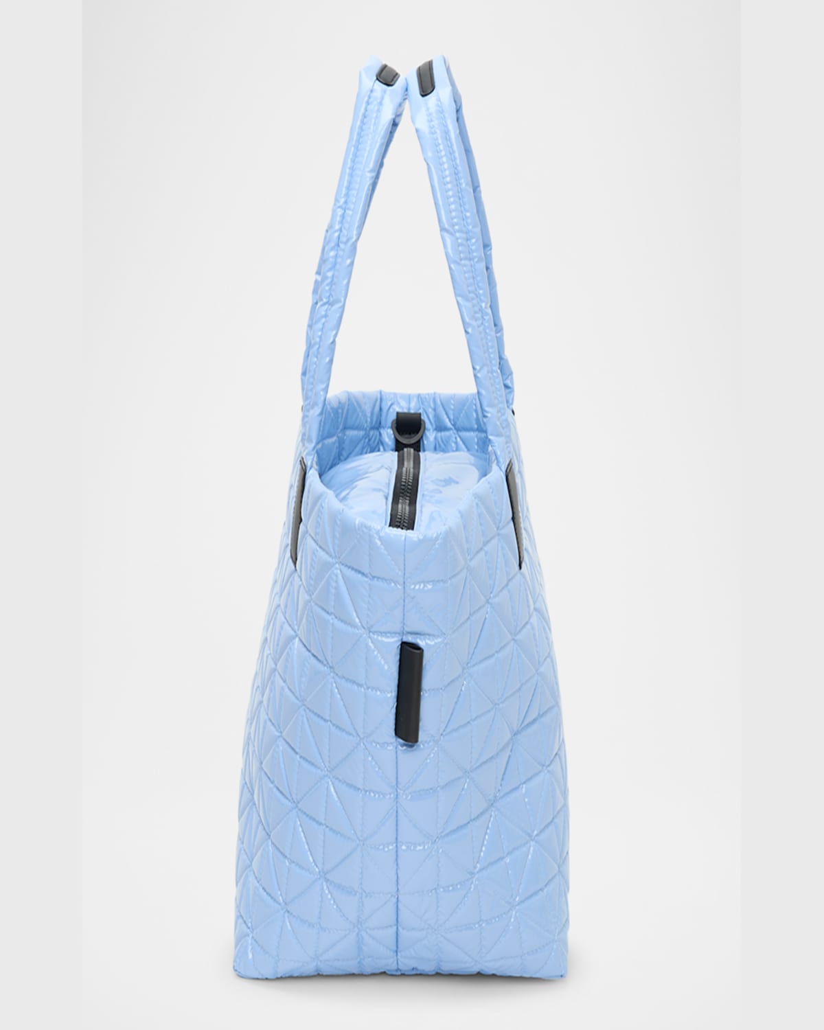 Veecollective Vee Medium Vinyl Tote Bag In Blue