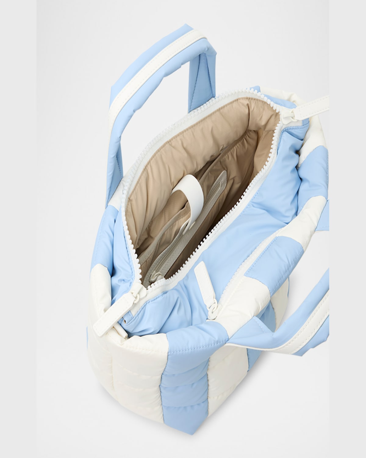 Veecollective Porter Small Marshmallow Stripe Tote Bag In Print