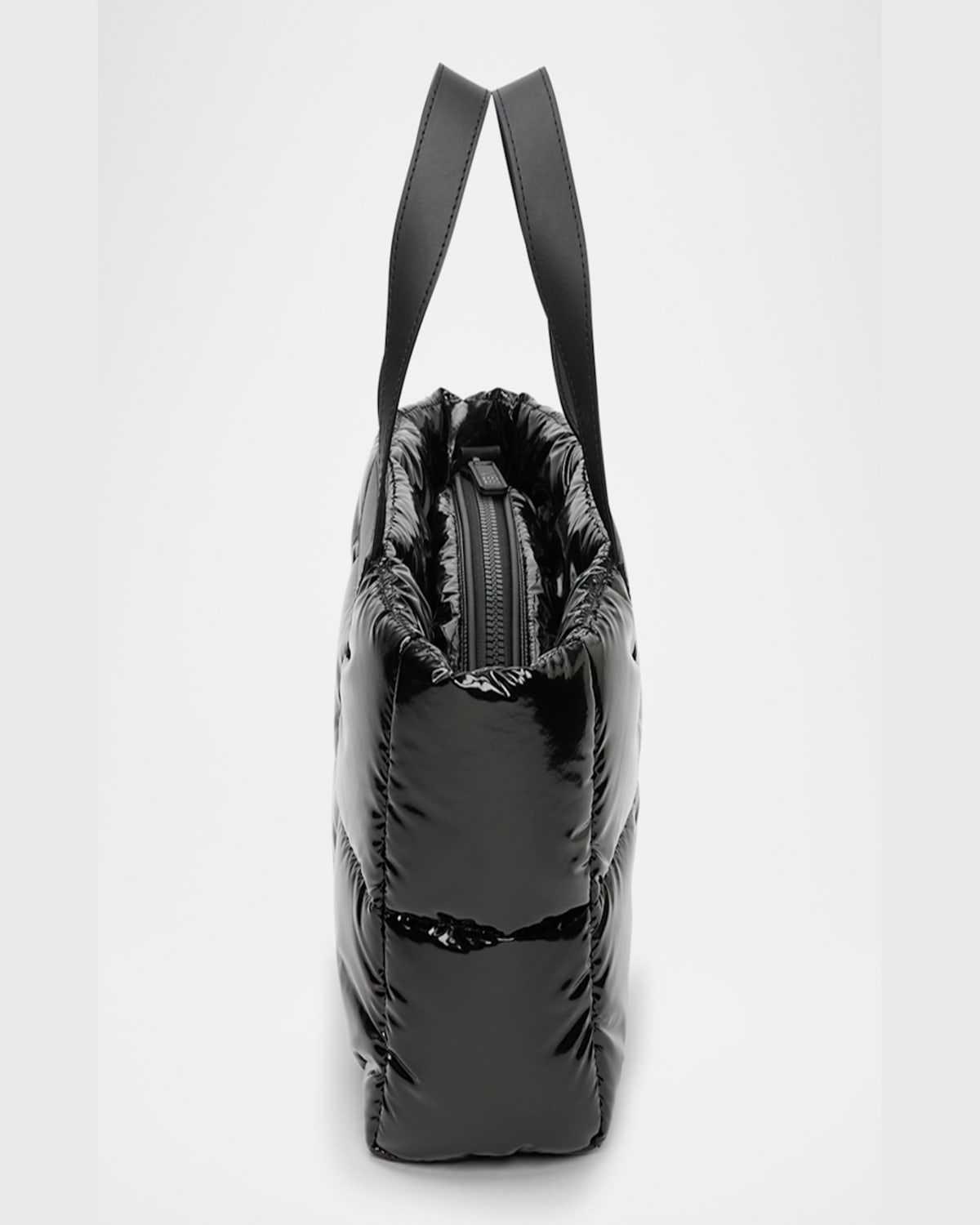 Veecollective Porter Marche Small Quilted Vinyl Tote Bag In Black
