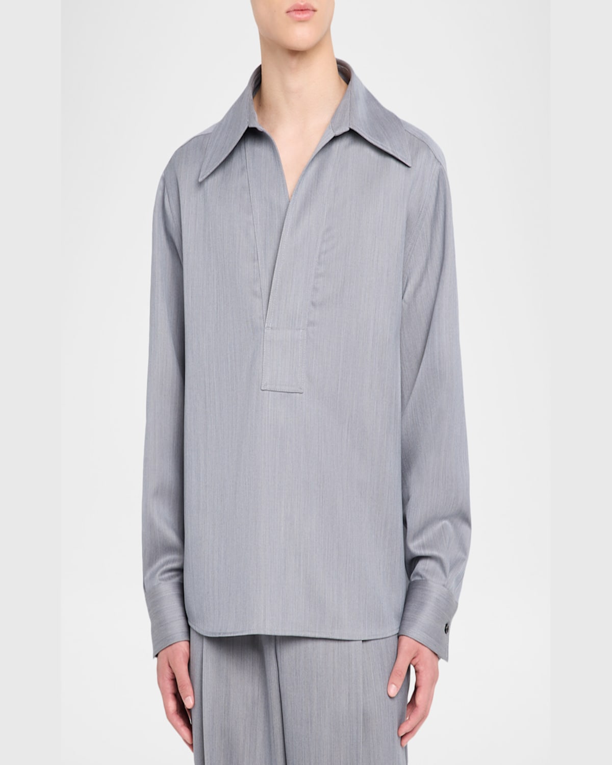 Bottega Veneta Wool Shirt In Gray