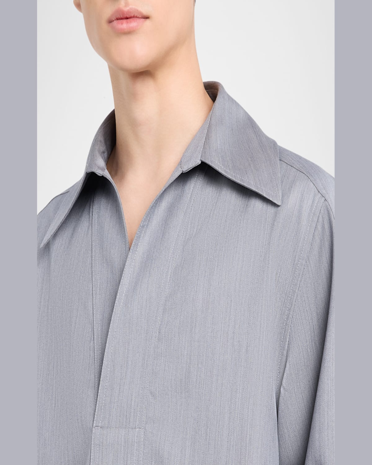 Bottega Veneta Wool Shirt In Gray