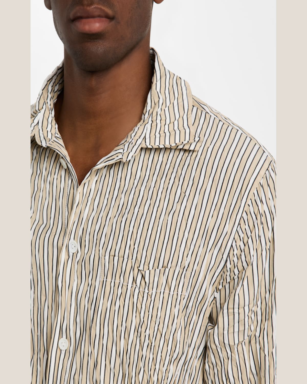 Bottega Veneta Crushed Technical Cotton Poplin Button-up