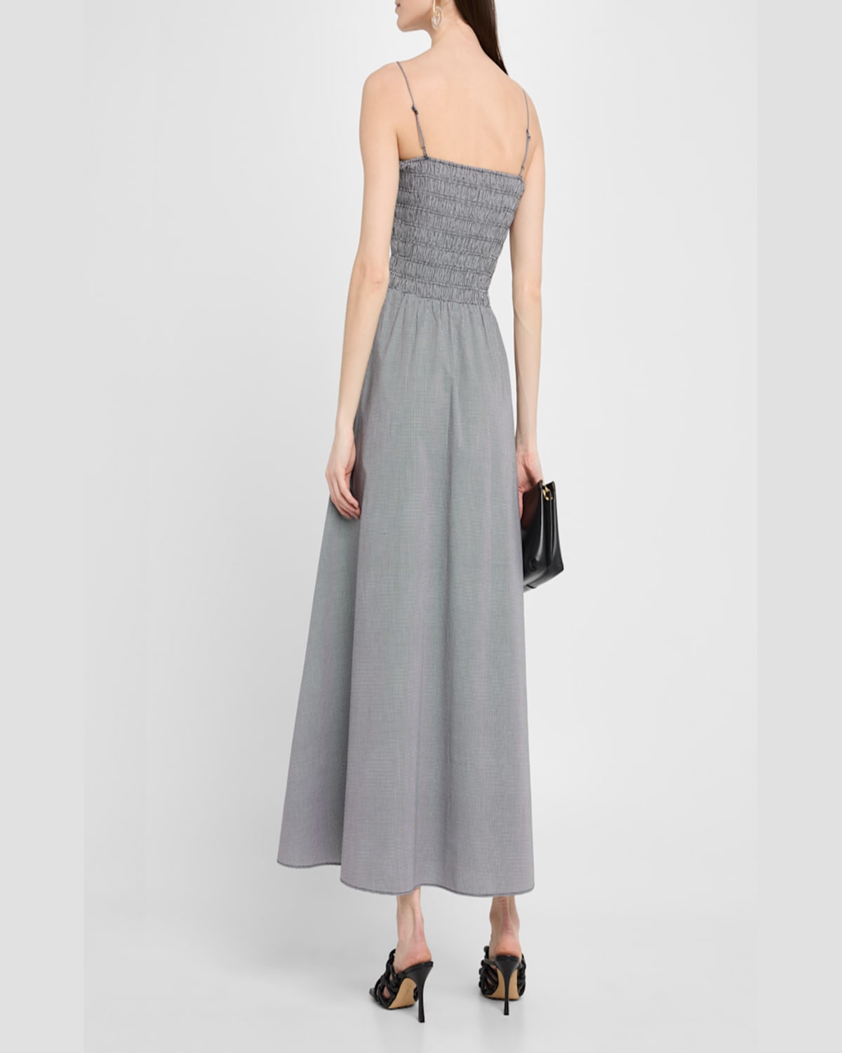 Faithfull The Brand Lida Maxi Dress In Gingham - Black