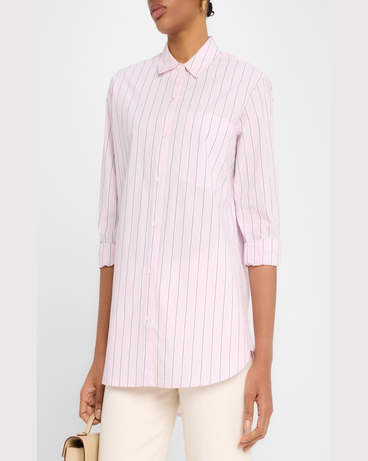 Rails Elsa Stripe Cotton Button-up Shirt In Cherry Blossom Stri