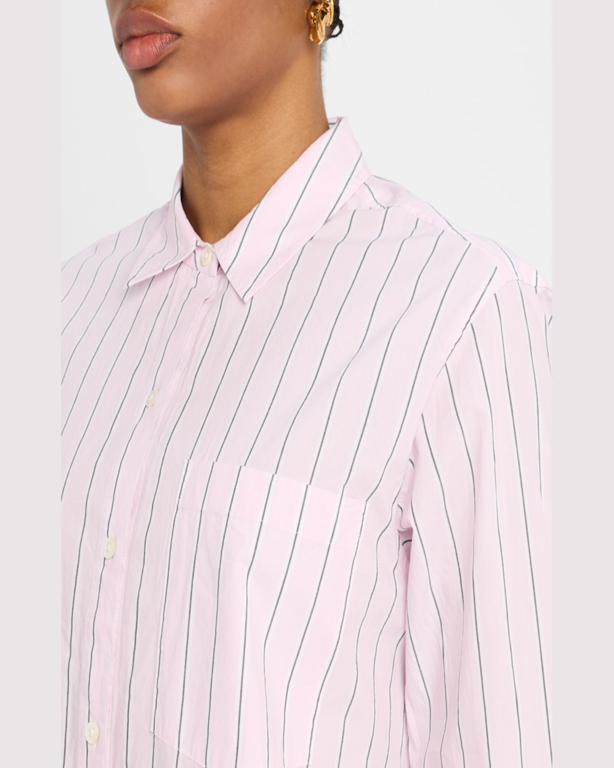 Rails Elsa Stripe Cotton Button-up Shirt In Cherry Blossom Stri