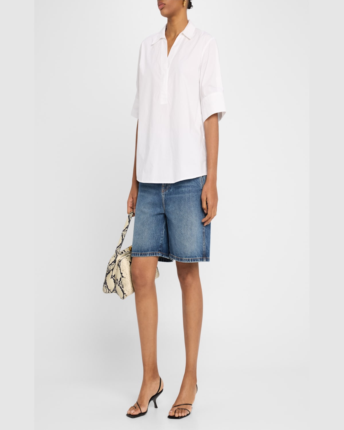 Rails Juda Cotton Poplin Popover Top In White