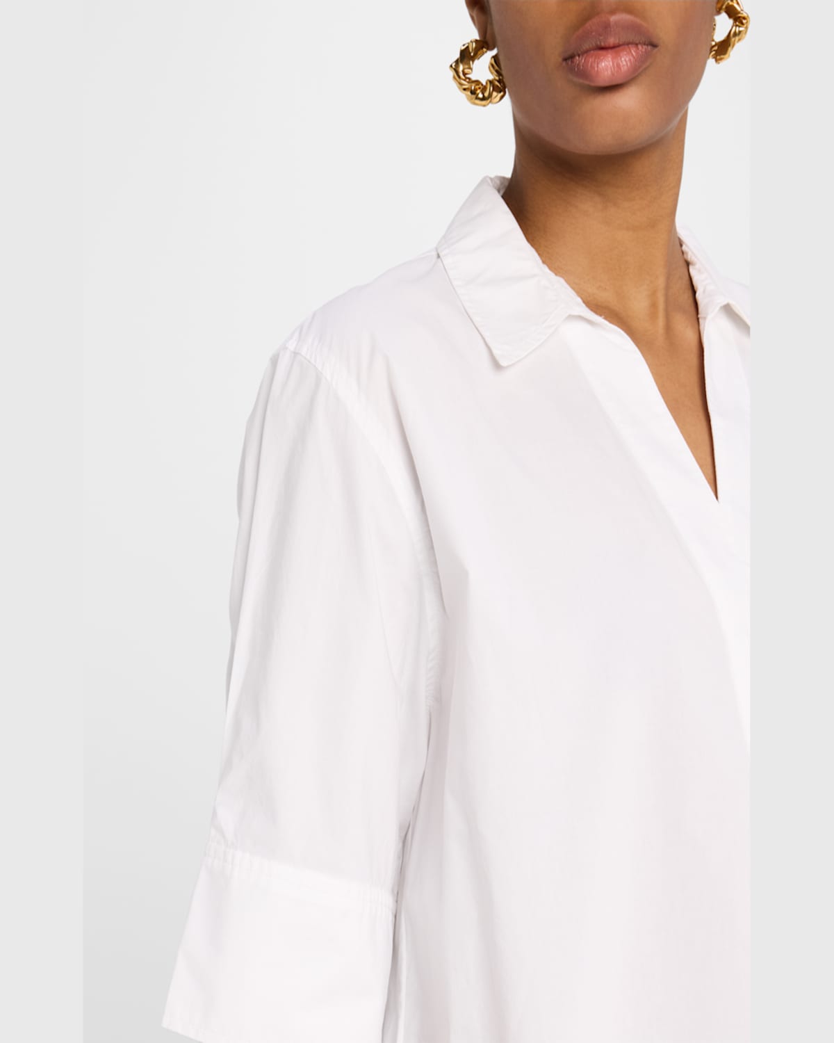 Rails Juda Cotton Poplin Popover Top In White