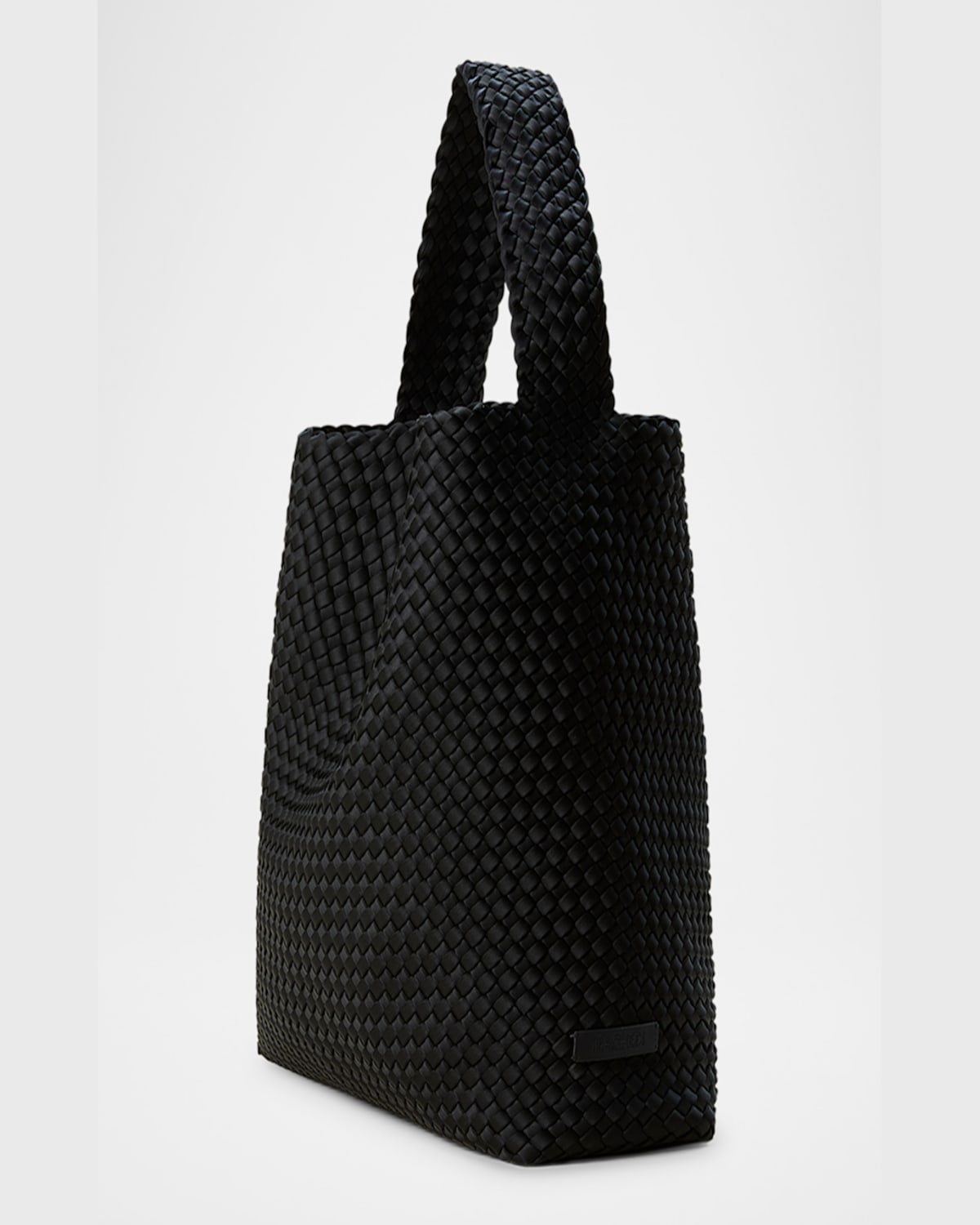 Naghedi Nomad Large Woven Hobo Bag In Onyx