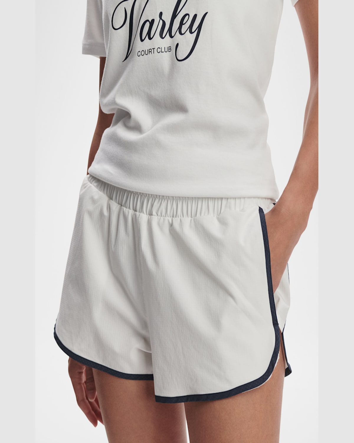 Varley Arlington Running Shorts In White