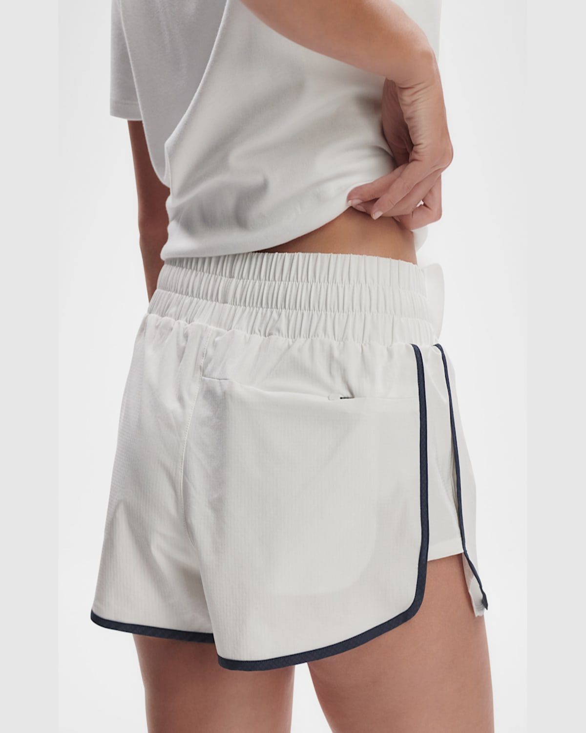 Varley Arlington Running Shorts In White