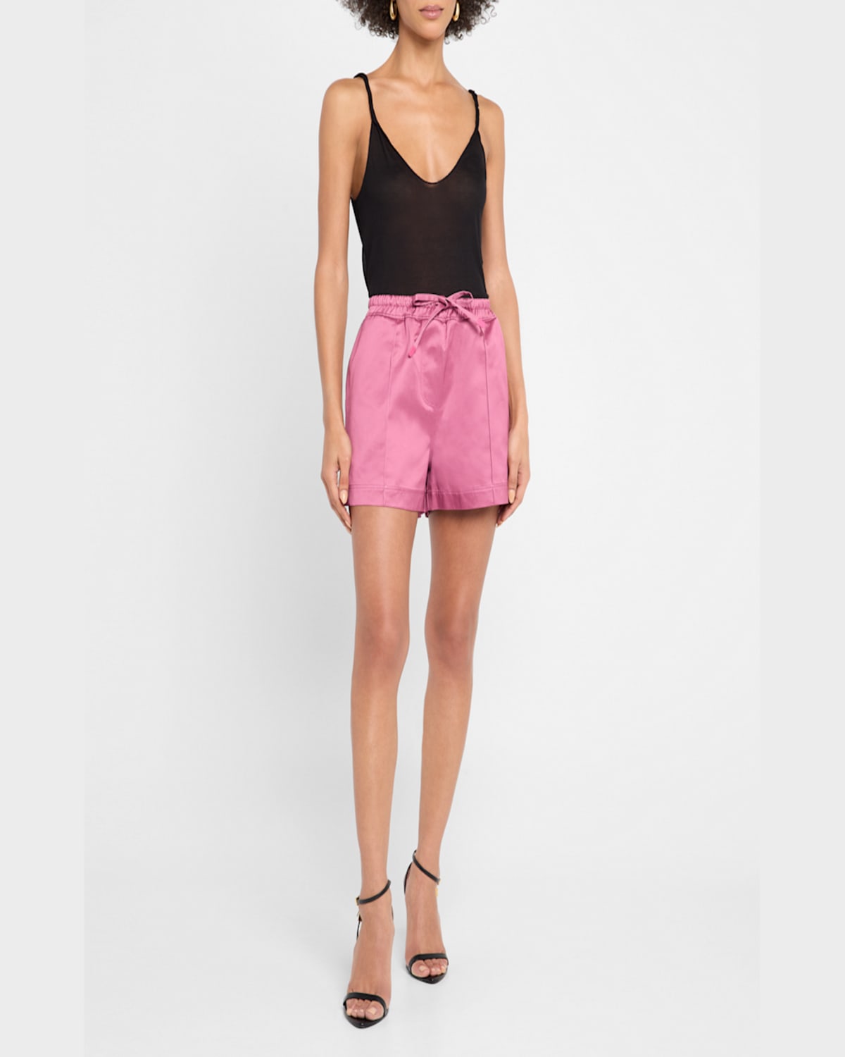 Tom Ford Shiny Rayon Satin Pajama Shorts In Fuchsia Ro