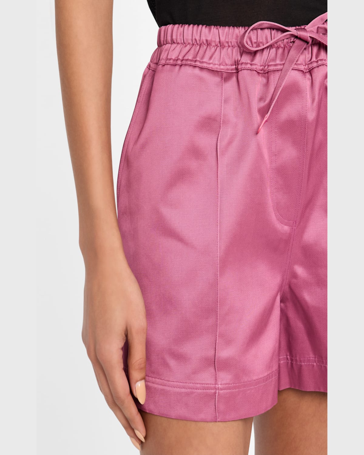 Tom Ford Shiny Rayon Satin Pajama Shorts In Fuchsia Ro