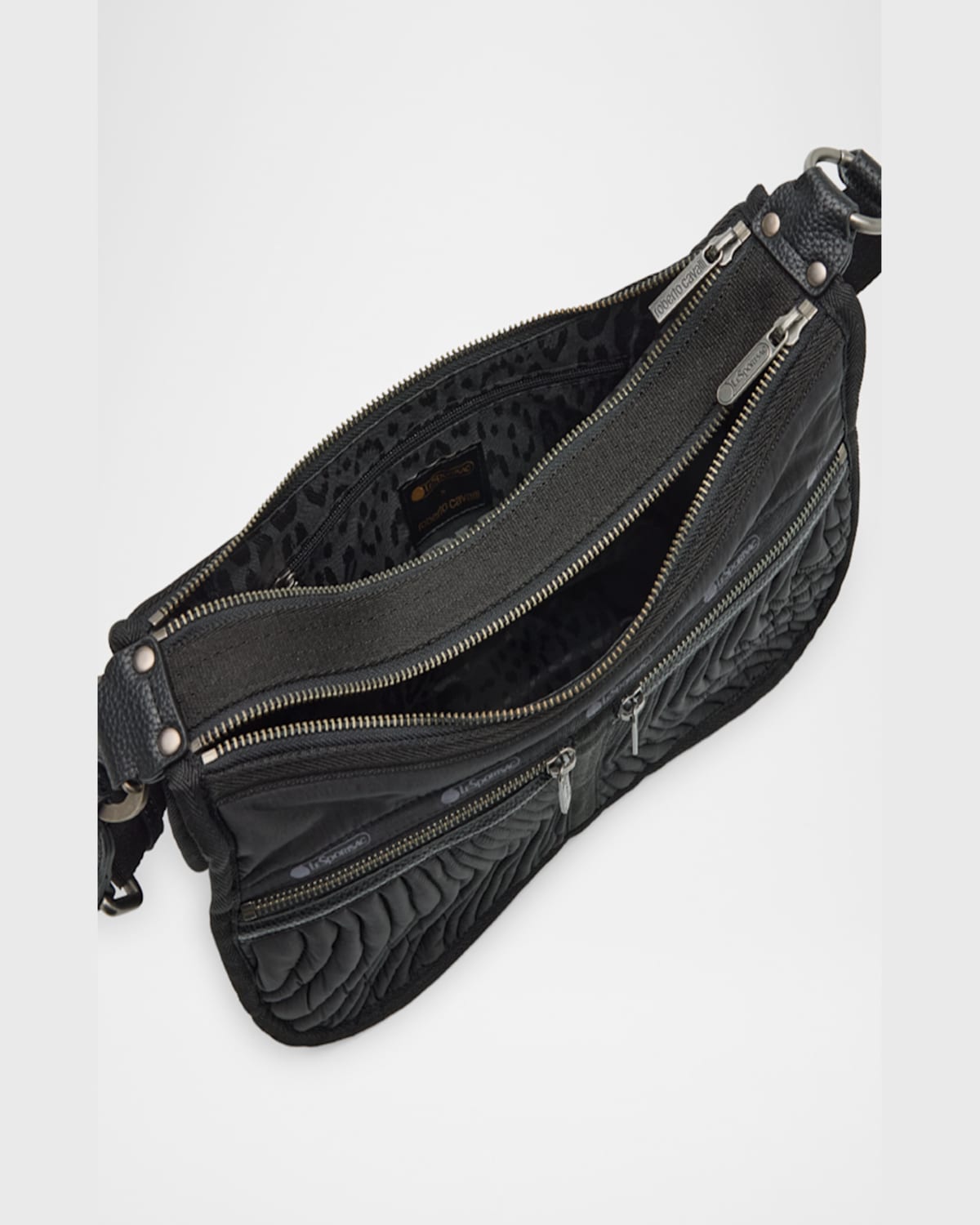 Lesportsac X Roberto Cavalli Torino Quilted Crossbody Bag In Blk Matelasse Torino