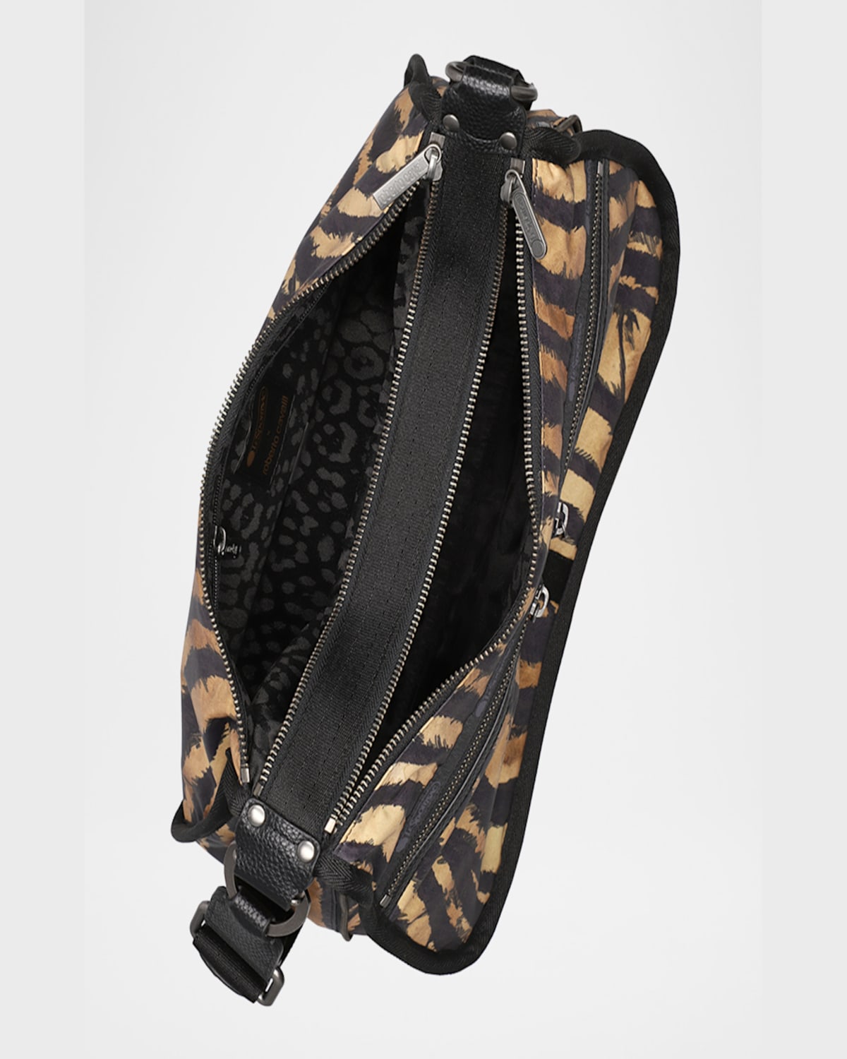 LESPORTSAC X ROBERTO CAVALLI TORINO ZEBRA-PRINT CROSSBODY BAG 
