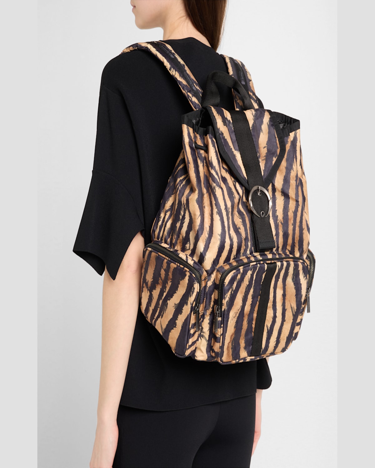 Lesportsac X Roberto Cavalli Napoli Zebra-print Backpack In Freedom Rum Napoli