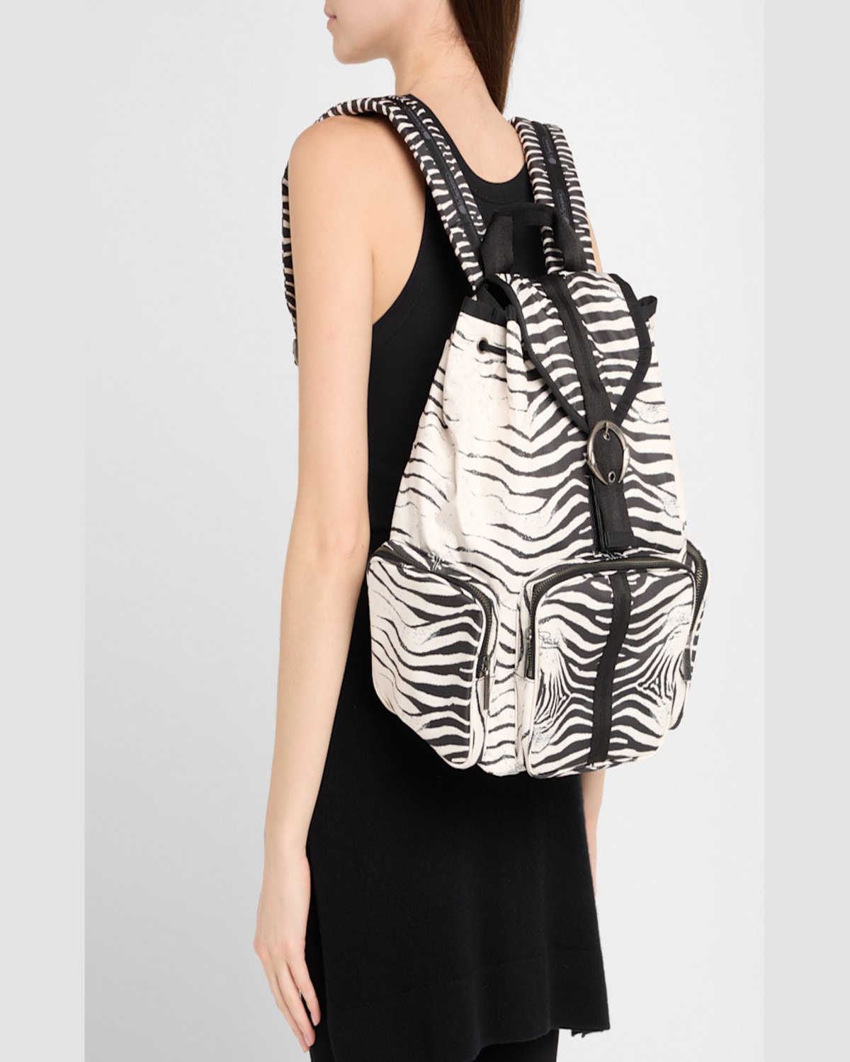 Lesportsac X Roberto Cavalli Napoli Zebra-print Backpack In Mini Zebra Napoli