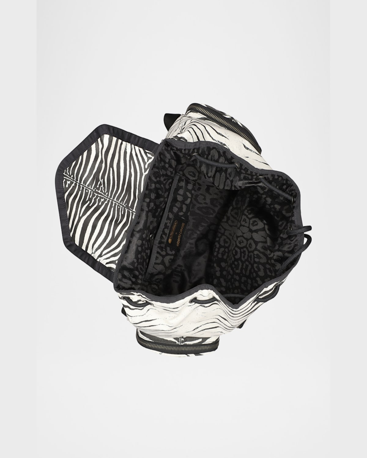 Lesportsac X Roberto Cavalli Napoli Zebra-print Backpack In Mini Zebra Napoli