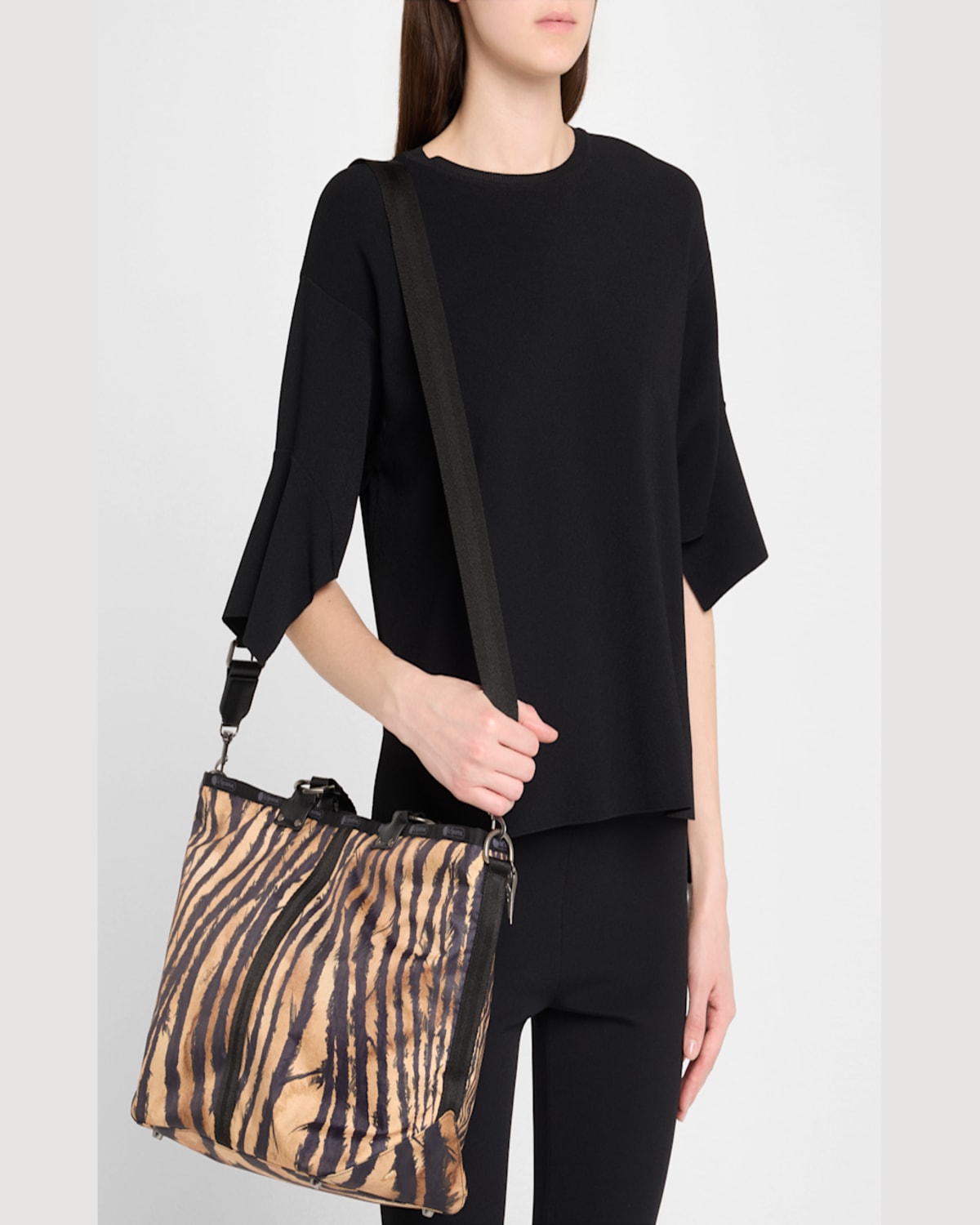 Shop Lesportsac X Roberto Cavalli Roma Zebra-print Tote Bag In Freedom Rum Roma