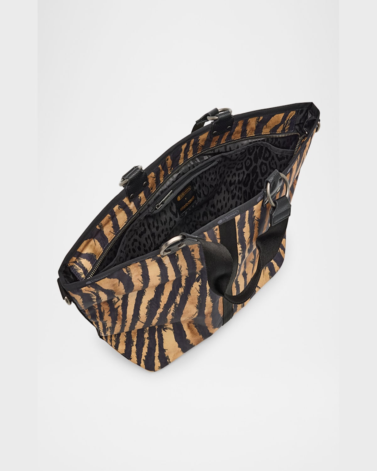 LESPORTSAC X ROBERTO CAVALLI ROMA ZEBRA-PRINT TOTE BAG 