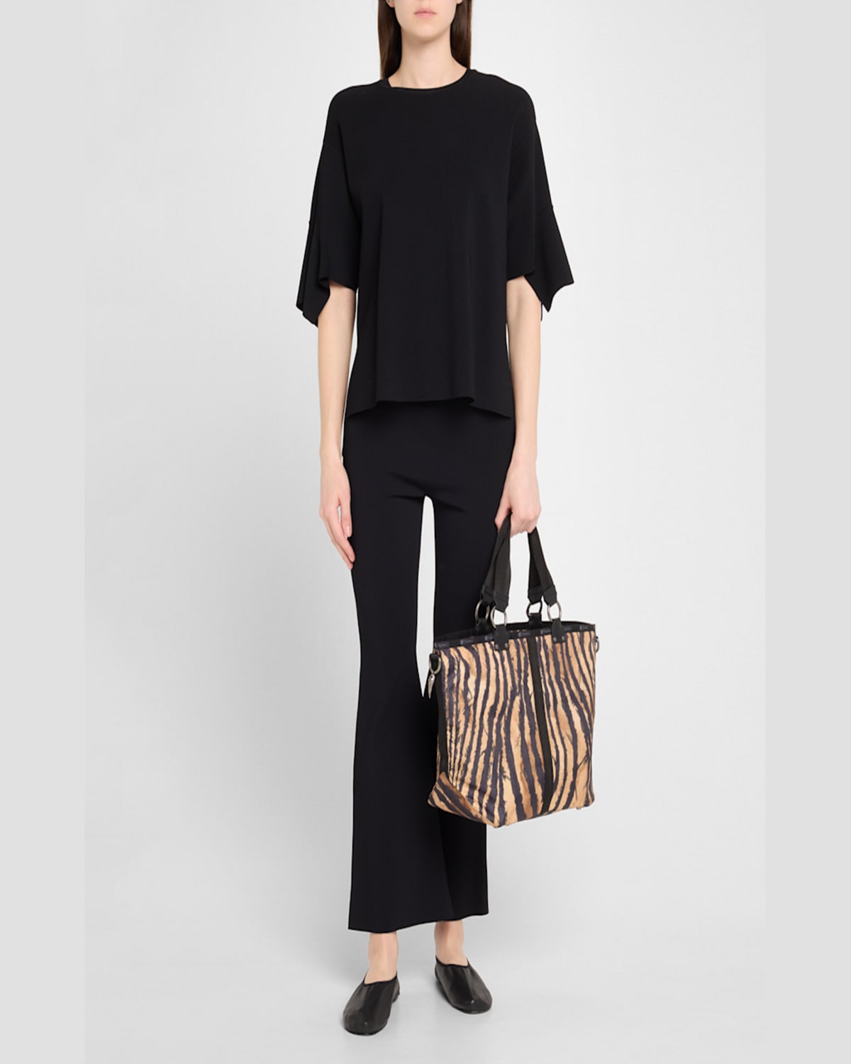 LESPORTSAC X ROBERTO CAVALLI ROMA ZEBRA-PRINT TOTE BAG 