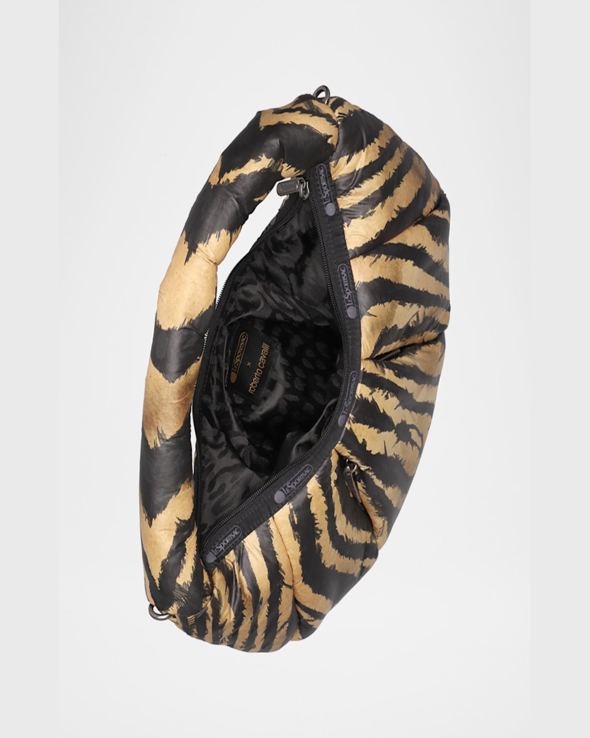 LESPORTSAC X ROBERT CAVALLI VENEZIA SMALL ZEBRA-PRINT TOP-HANDLE BAG 