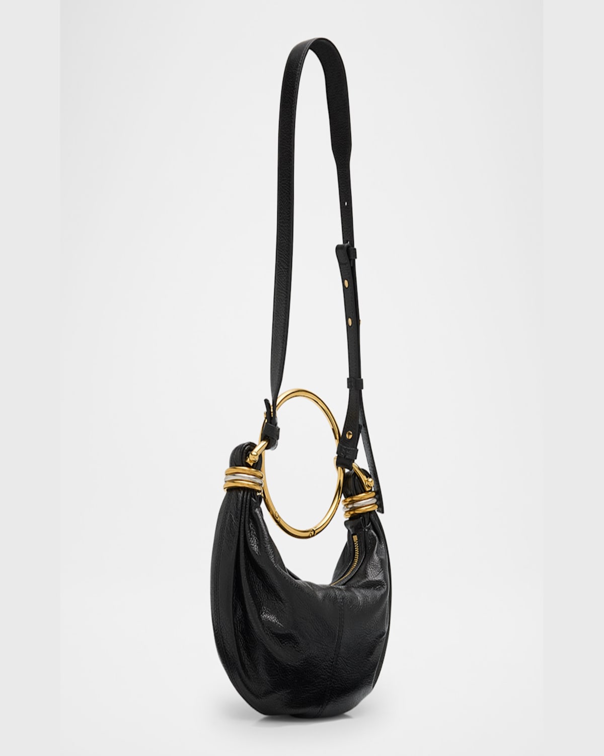 Chloé Mini Bracelet Grained Leather Crossbody Bag In Woodrose