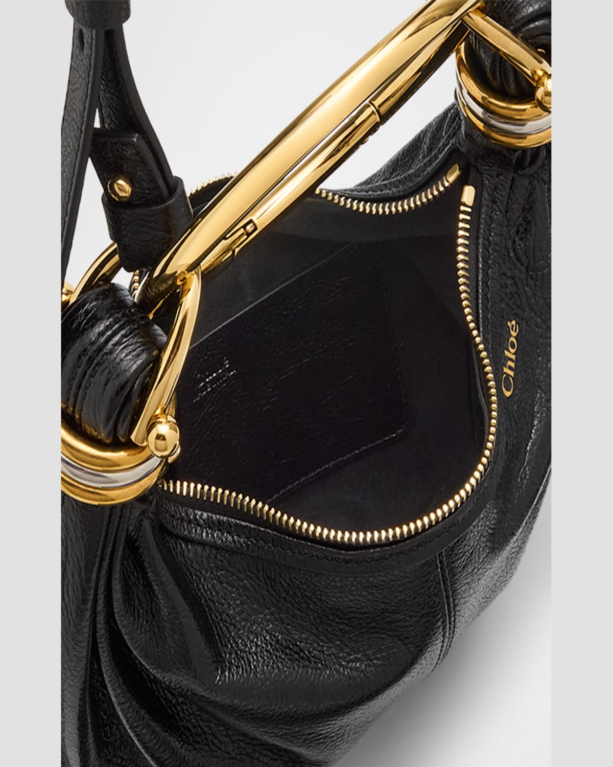Chloé Mini Bracelet Grained Leather Crossbody Bag In Woodrose