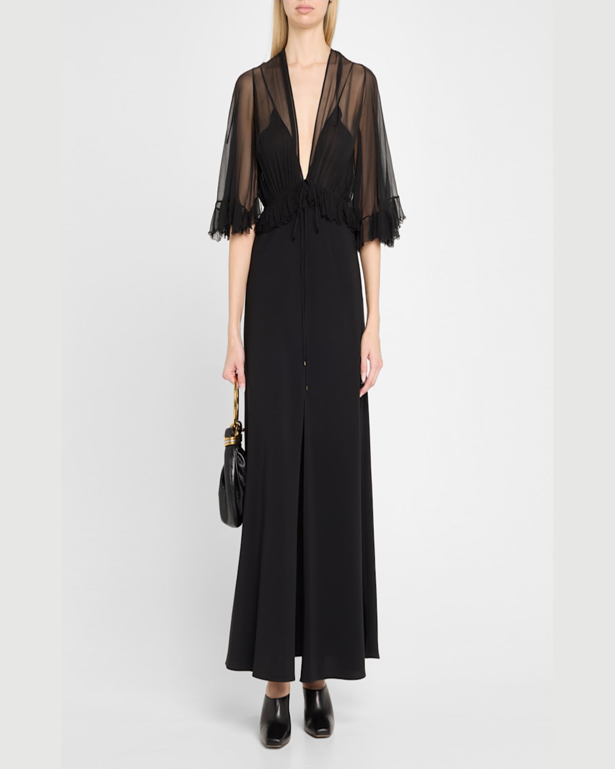 Chloé Mini Bracelet Grained Leather Crossbody Bag In Black