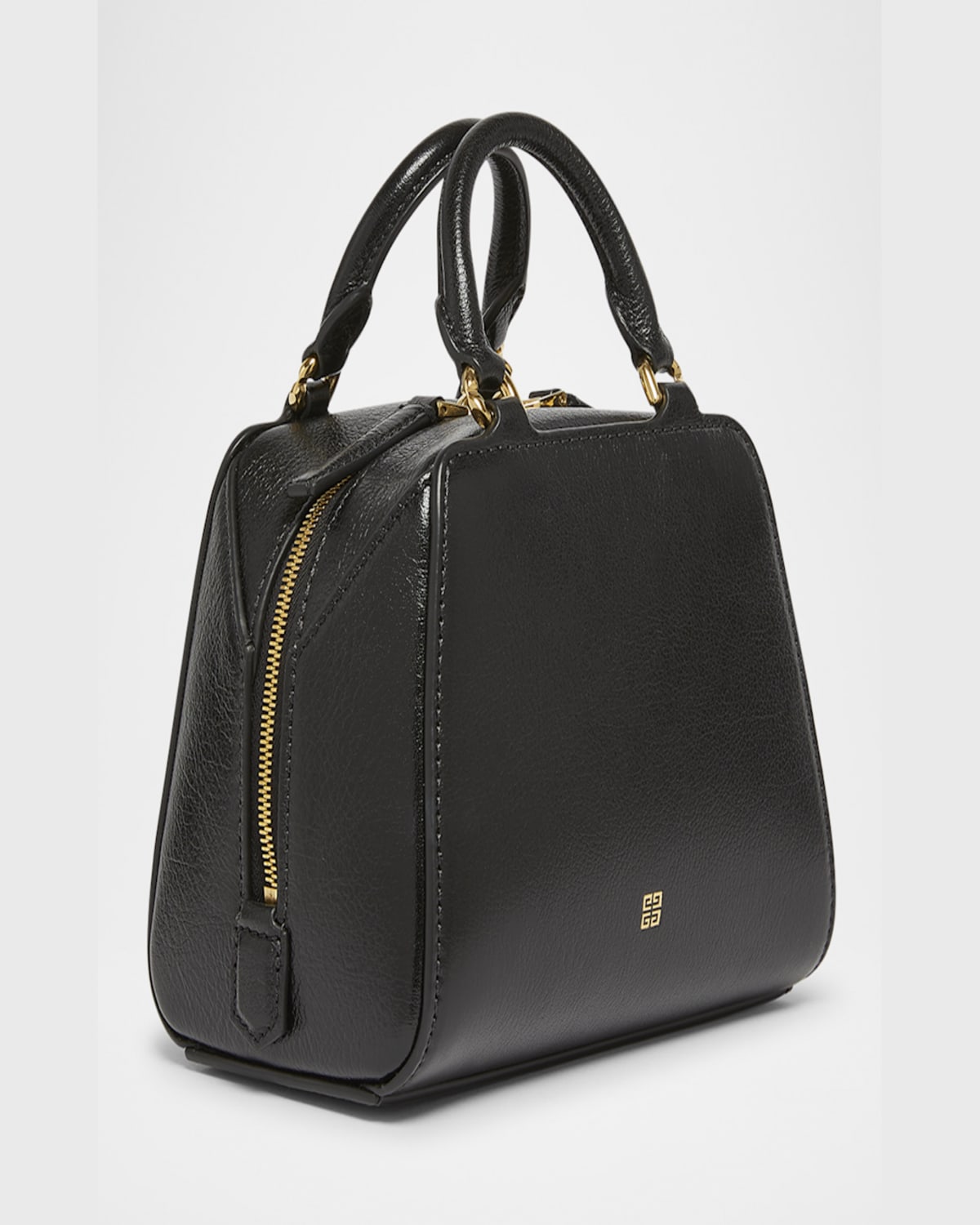 Givenchy Antigona Nano Cube Top-handle Bag In Tumbled Leather With 4g Liquid Charm In Black
