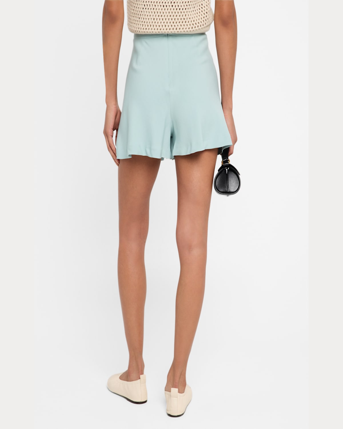 Frame The Fluid Tailored Shorts In Robins Egg Blue