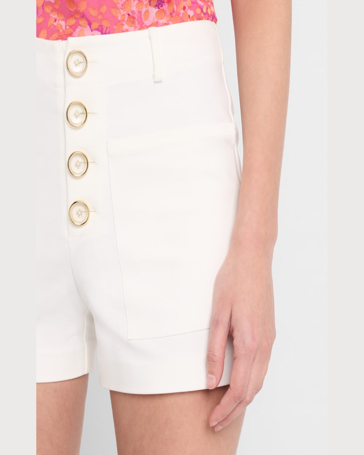 Shop Ramy Brook Marjory Shorts In Ivory