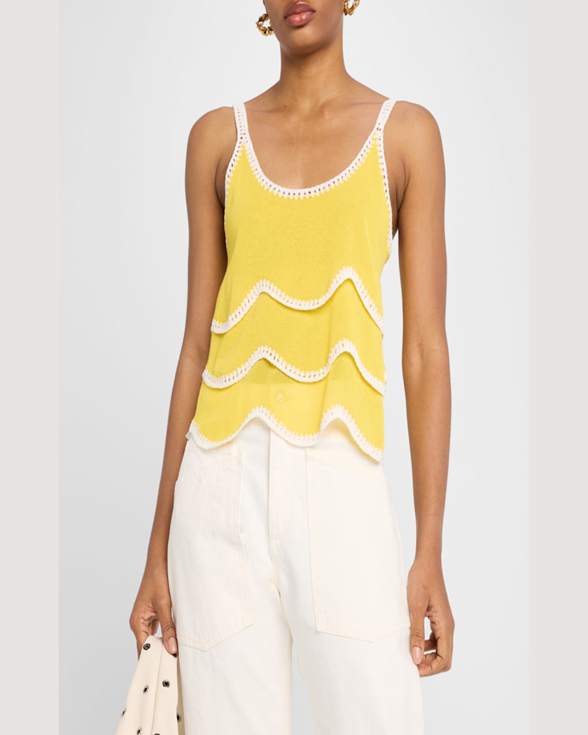RAMY BROOK ARIEL EMBROIDERED SLEEVELESS TOP 