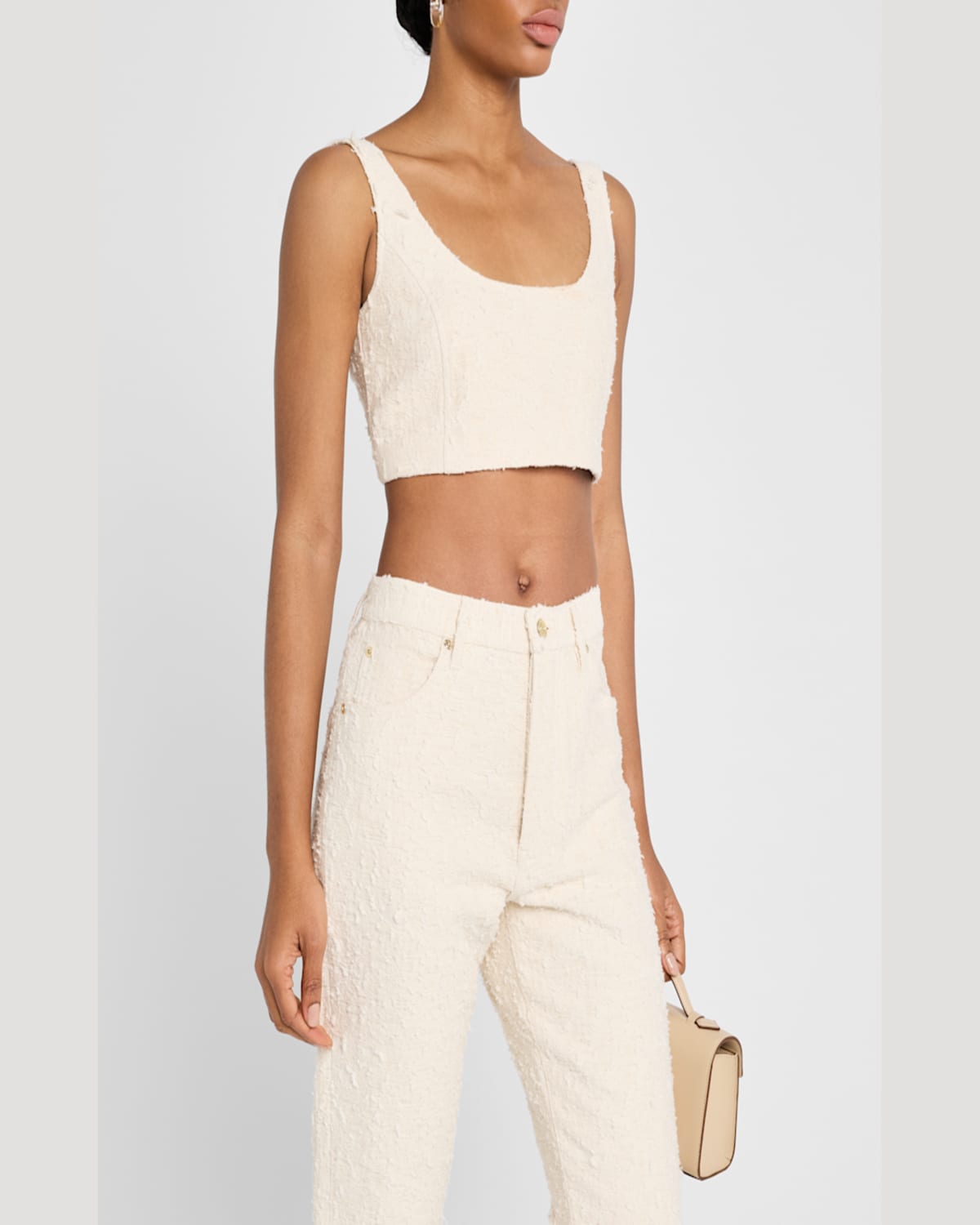 Frame The Jacquard Crop Top In Woman