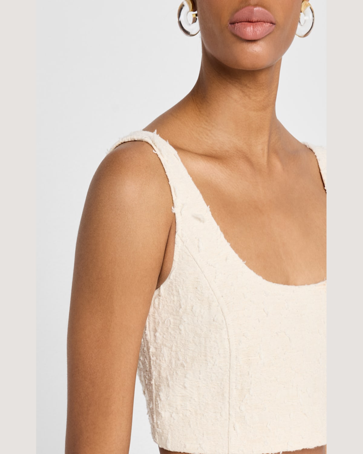 Frame The Jacquard Crop Top In Woman
