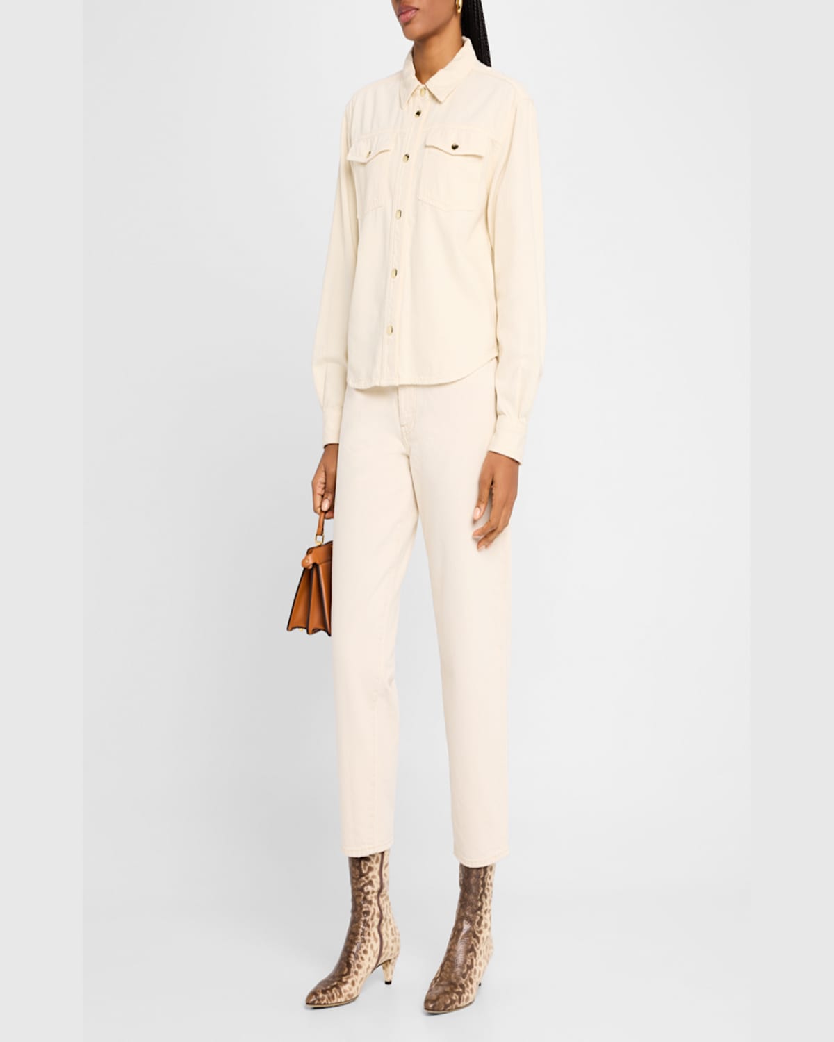 Frame Butter-coloured Denim Shirt In Butter