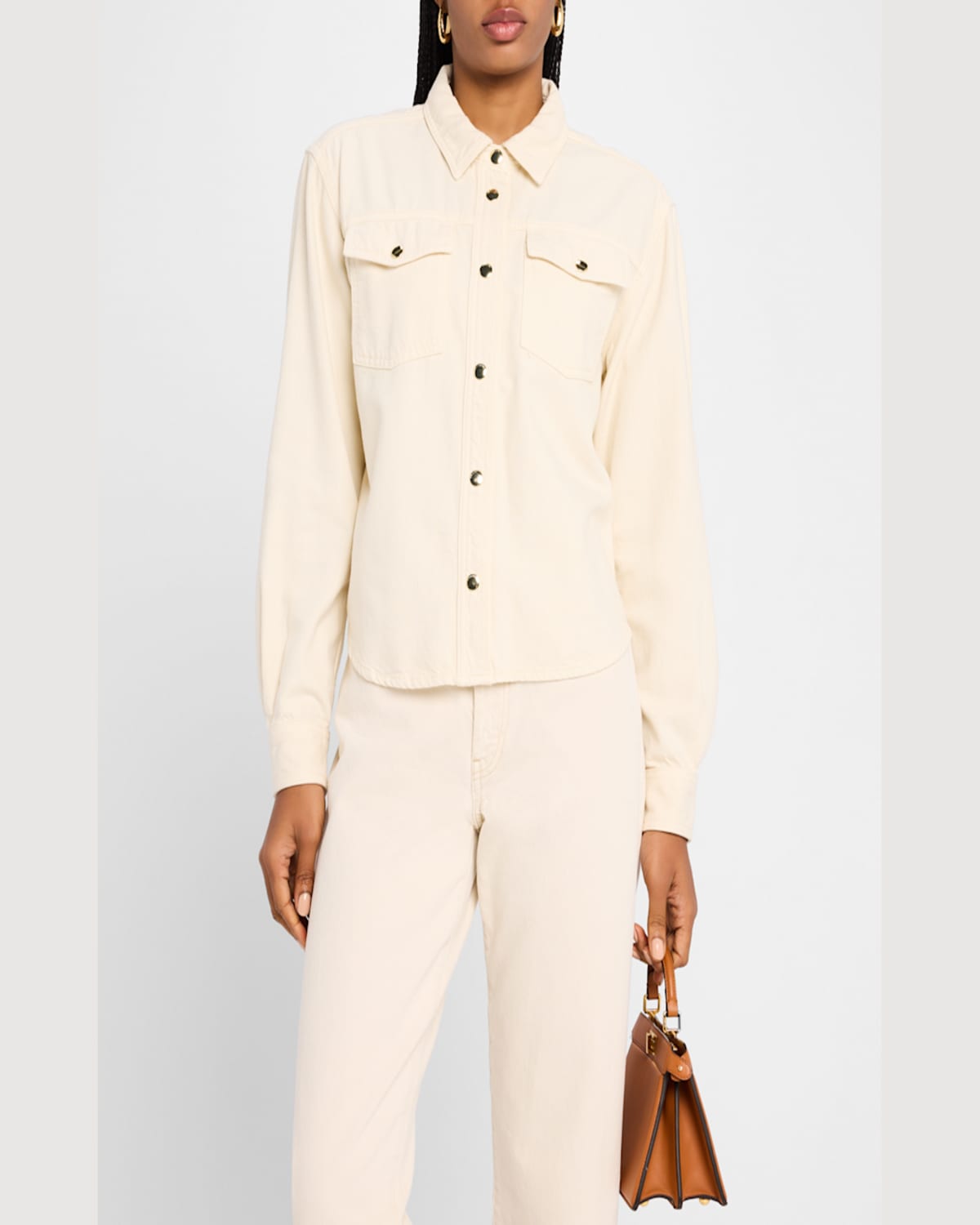 Frame Butter-coloured Denim Shirt In Butter