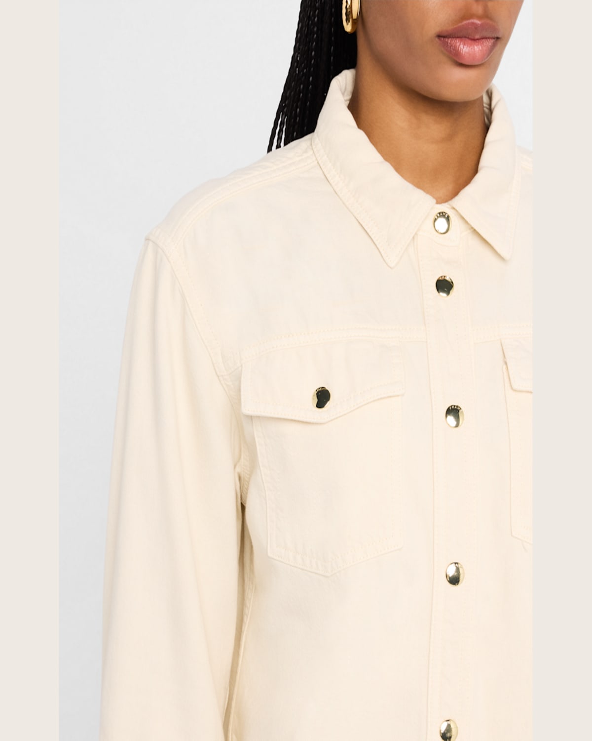 Frame Butter-coloured Denim Shirt In Butter