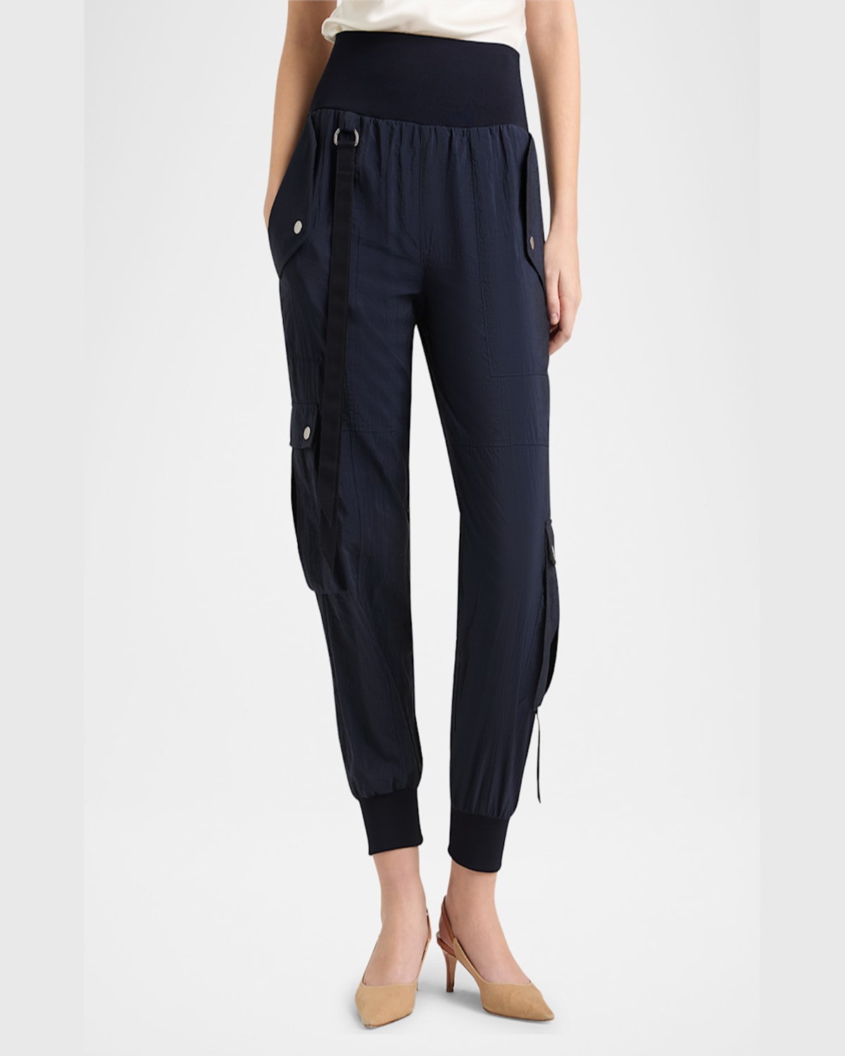 Cinq À Sept Harmony Parachute Pants In Navy